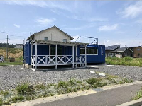 いわき市薄磯 コンテナ型貸飲食店舗　各種クラブの施設や事務所にもどうぞ。