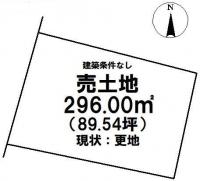 いわき市平北白土堀ノ内　売地　89.54坪‼　嬉しい広さ 建築条件なし 利便性良し!!