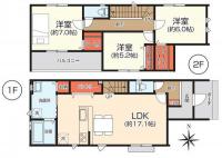 いわき市小名浜林城　グラファーレ県軸条件付土地 2区画