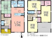 いわき市平泉崎第3　クレイドルガーデン　新築住宅2棟　小中学校至近!