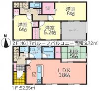 いわき市平泉崎第3　クレイドルガーデン　新築住宅2棟　小中学校至近!